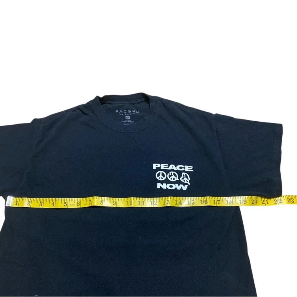 PacSun Men’s Graphic T-Shirt Peace Now Size Medium - Picture 4 of 8